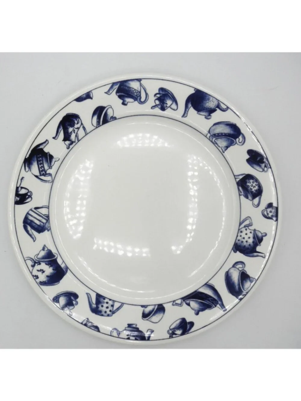 Pier 1 Pattern Code PER33 Blue Teapots 1 Dinner Plates 1 Bowl Replacements